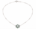 Green flower necklace