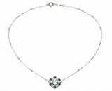 Green flower necklace