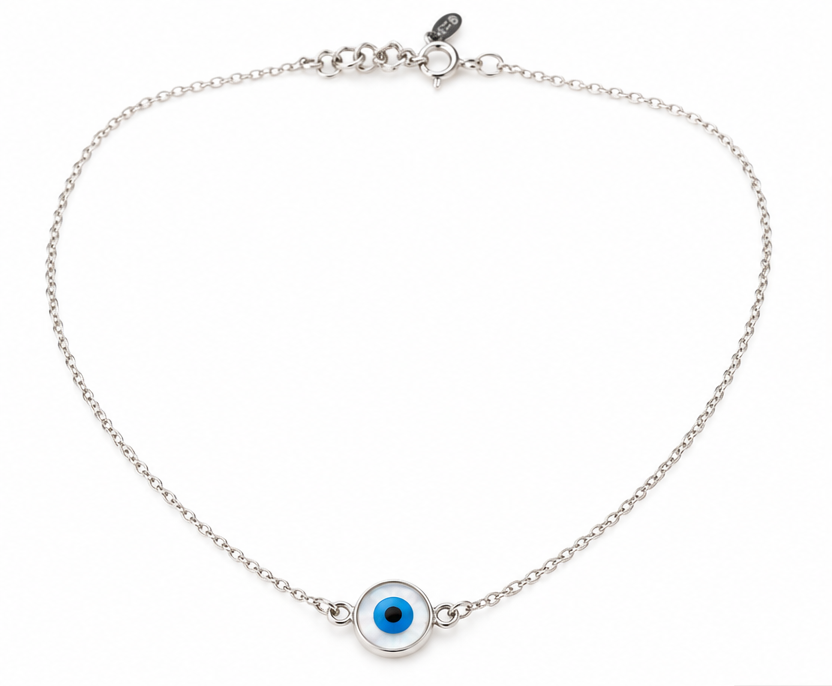 Silver Evil Eye Necklace