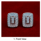 925 Sterling Silver Rectangular Stud Earrings