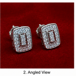 925 Sterling Silver Rectangular Stud Earrings