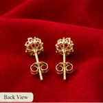 Classic Round Faceted Stud Earrings