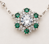 Green flower necklace