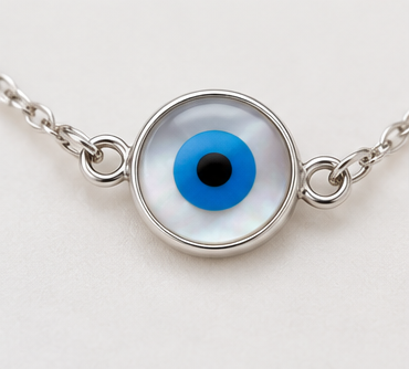 Silver Evil Eye Necklace