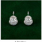 925 Sterling Silver Round Cluster Stud Earrings
