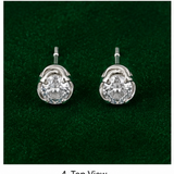 925 Sterling Silver Round Cluster Stud Earrings