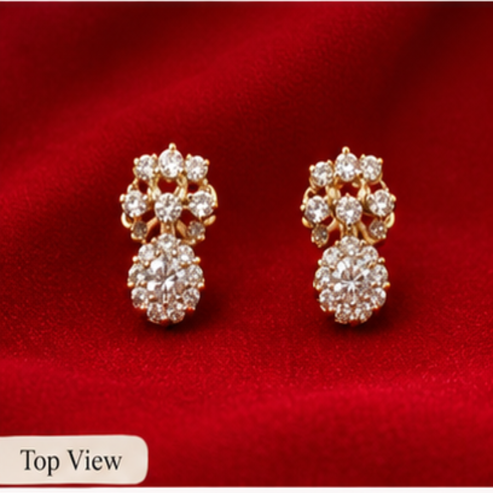 Classic Round Faceted Stud Earrings