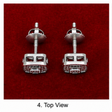 925 Sterling Silver Rectangular Stud Earrings