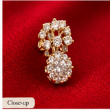 Classic Round Faceted Stud Earrings