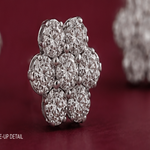 925 Sterling Silver Floral Cluster Stud Earrings – Sparkling Flower Design