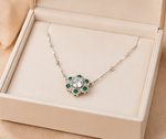Green flower necklace