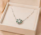 Green flower necklace