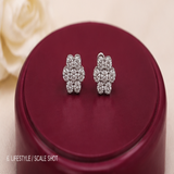 925 Sterling Silver Floral Cluster Stud Earrings – Sparkling Flower Design