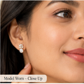 Classic Round Faceted Stud Earrings