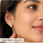 Classic Round Faceted Stud Earrings