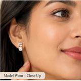 Classic Round Faceted Stud Earrings