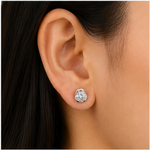 925 Sterling Silver Round Cluster Stud Earrings