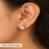 Classic Round Faceted Stud Earrings