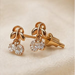 Elegant Floral Cluster Drop Stud Earrings