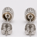 Classic Round Faceted Stud Earrings