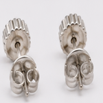 Classic Round Faceted Stud Earrings