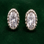 Classic Round Faceted Stud Earrings